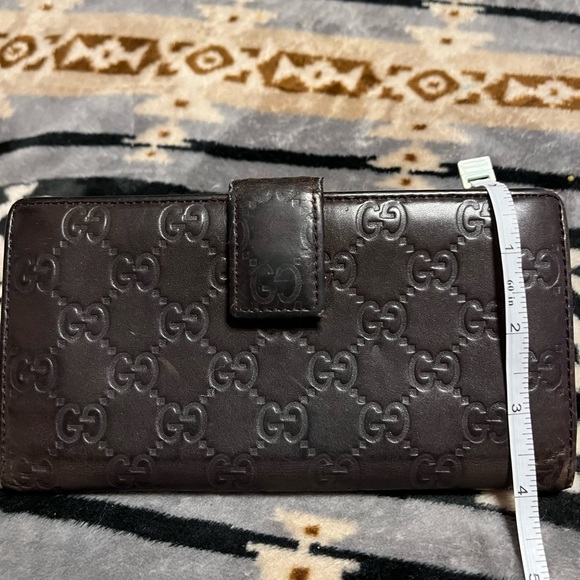GUCCI RaRe Vintage GG Guccissima Continental Brown Wallet - Picture 4 of 16